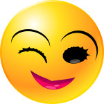 Female Smiley Face Winking about stress less idea
