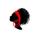 head profile of a beautiful young African-American woman for change