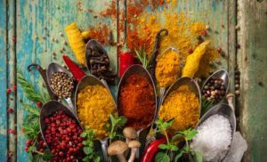 colorful spices for healthy food