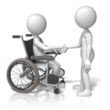 person in wheelchair shaking hands