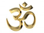 the sacred symbol Ohm often used in chanting and meditation or on altars, etc.