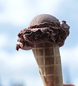 Chocolate ice cream cone for the winner of a bet about NLP and Hypnotherapy