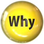 yellow circle with the word "why"