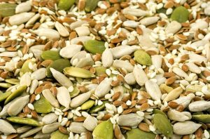 an assortment of seeds for human consumption - source of magnesium that helps prevent cramps